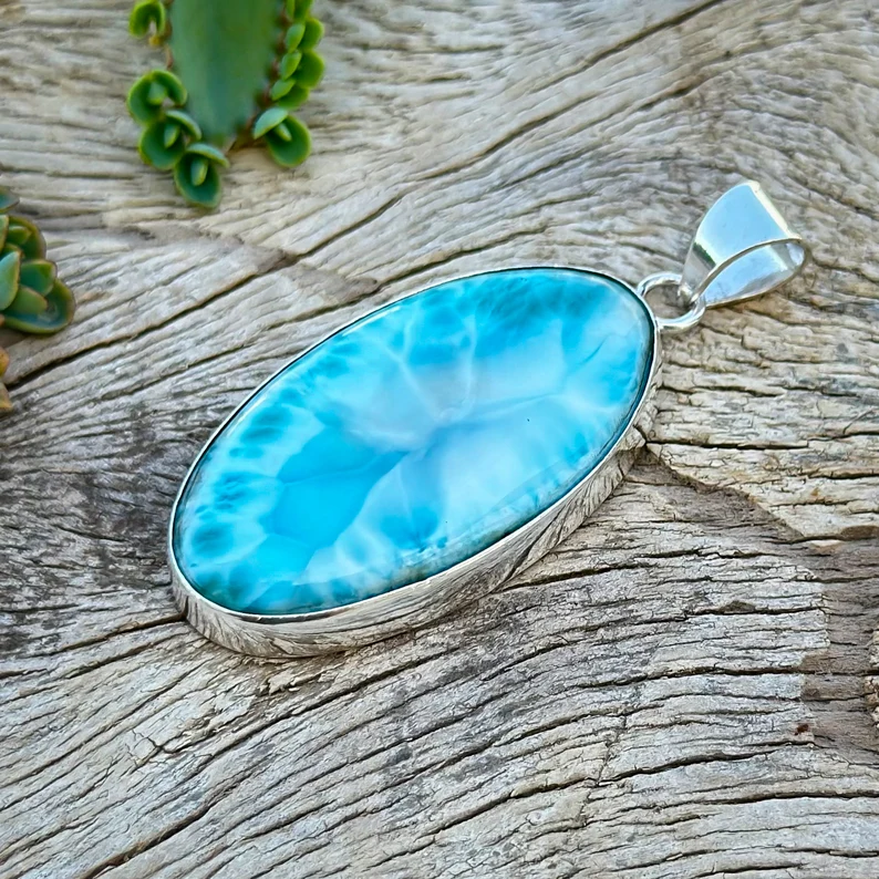 Caribbean Blue Larimar Pendant